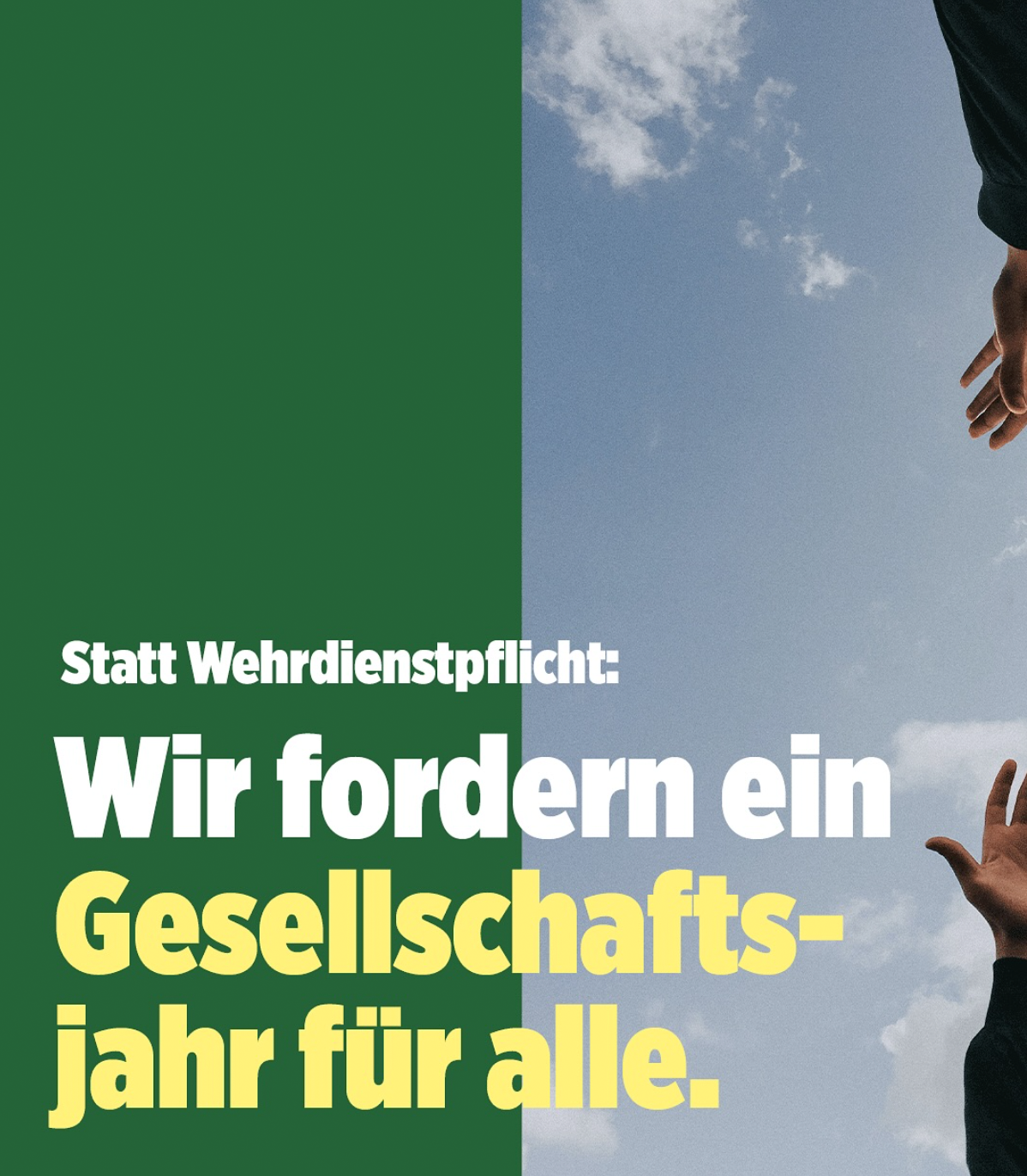 Wir fordern ein Gesellschaftsjahr für alle!